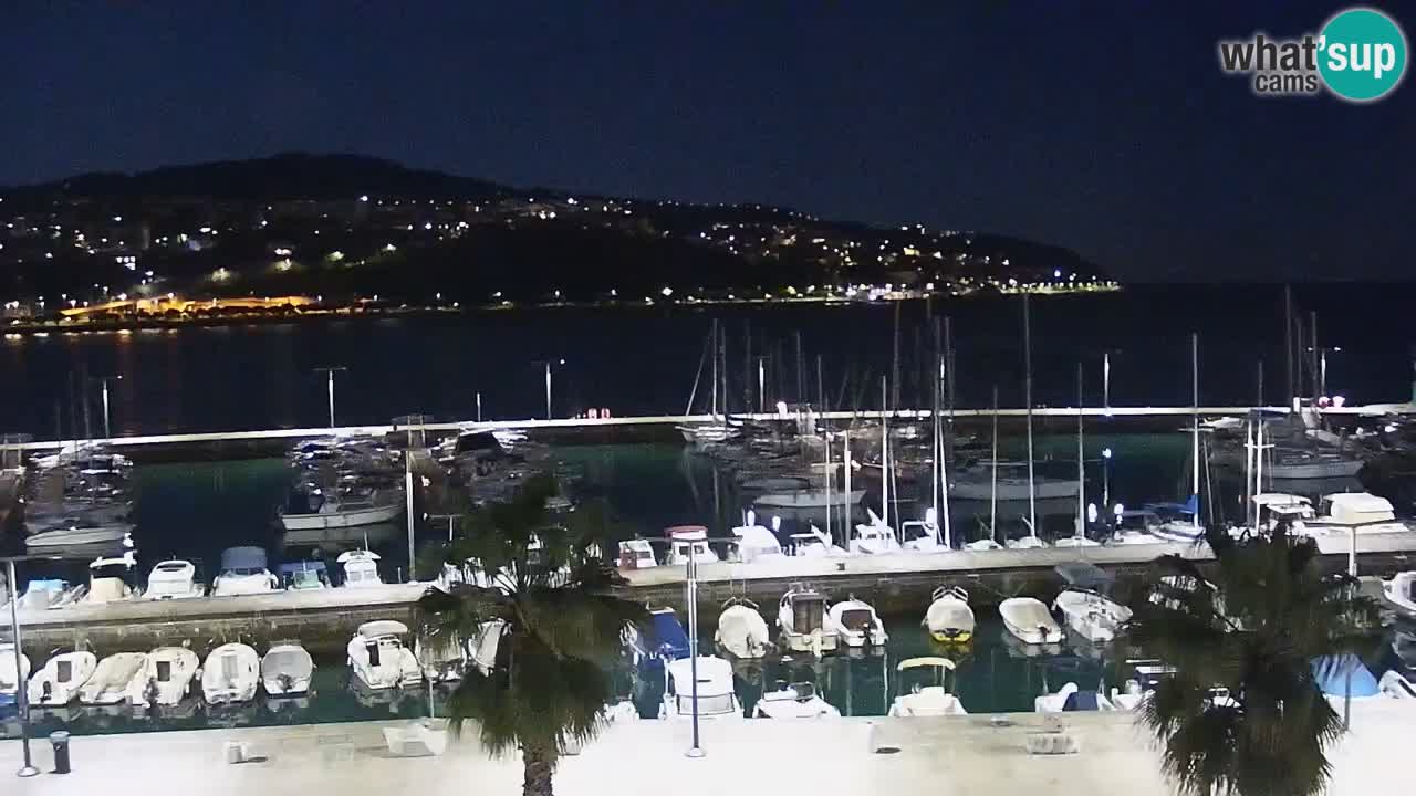 Webcam Koper – Panorama de la marina et de la promenade depuis le Grand Hotel Koper