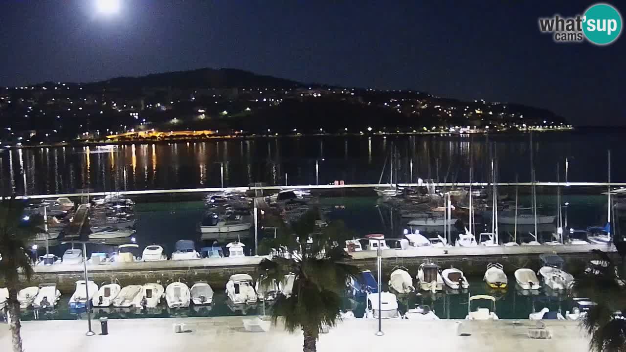 Camera en vivo Koper – puerto deportivo y paseo marítimo desde el Hotel Grand Koper