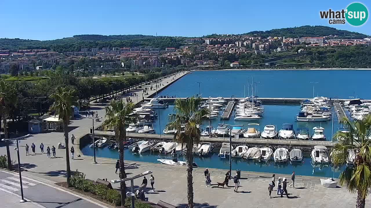 Camera en vivo Koper – puerto deportivo y paseo marítimo desde el Hotel Grand Koper