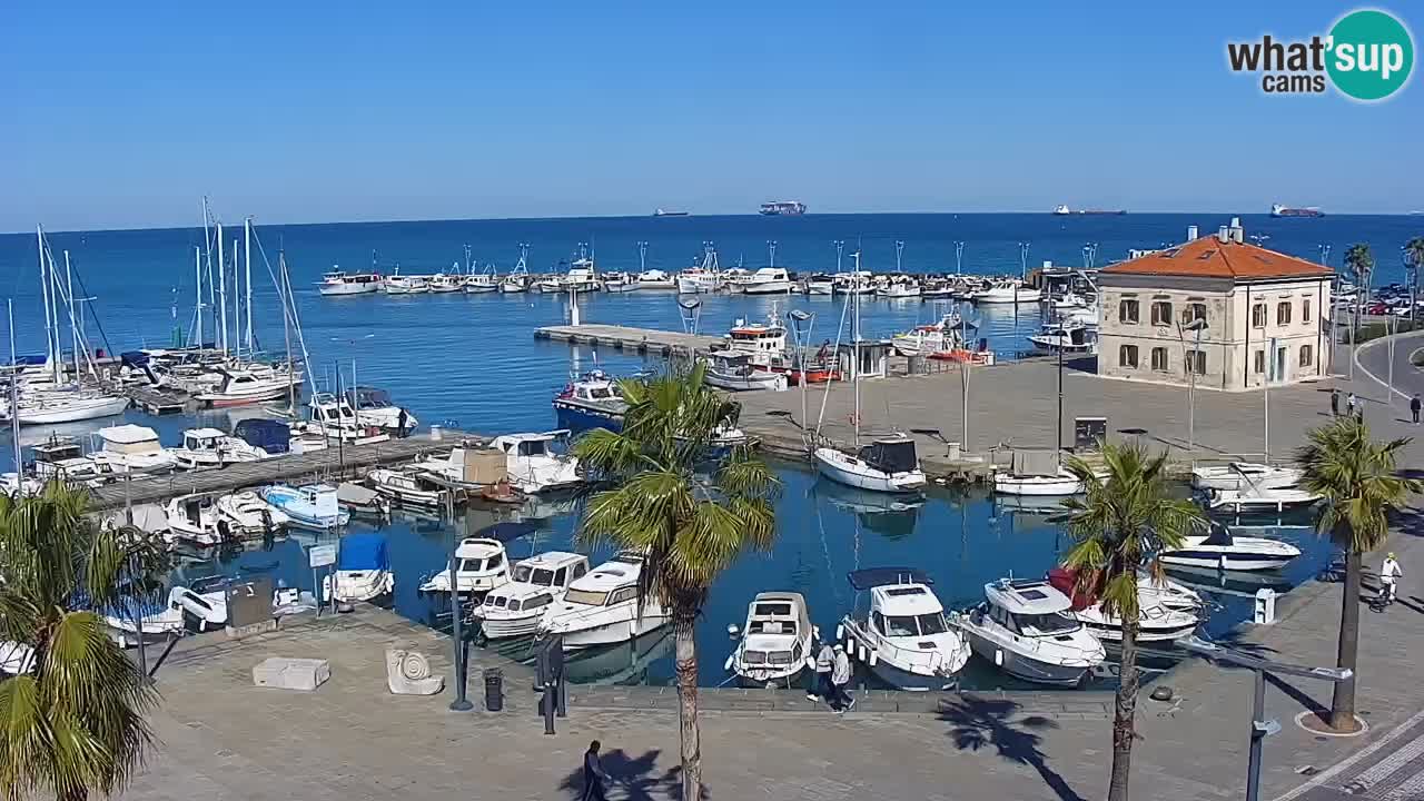 Spletna kamera Koper – Panorama na marino in promenado s Hotela Grand Koper