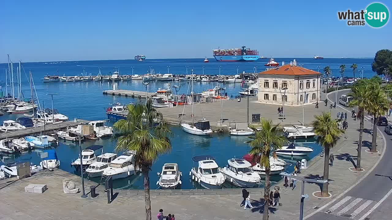 Webcam Capodistria – marina e lungo mare dall’Hotel Grand Koper