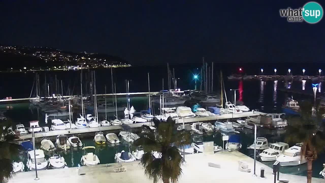 Camera en vivo Koper – puerto deportivo y paseo marítimo desde el Hotel Grand Koper