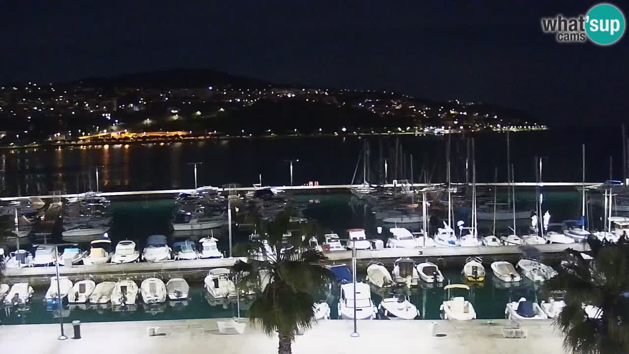 Webcam Koper – Panorama of the marina and promenade from the Grand Hotel Koper