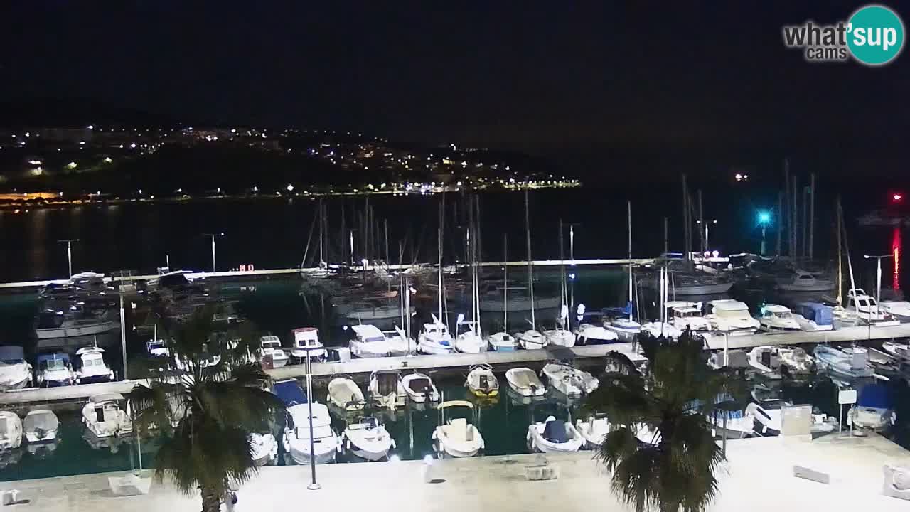 Webcam Koper – Panorama de la marina et de la promenade depuis le Grand Hotel Koper