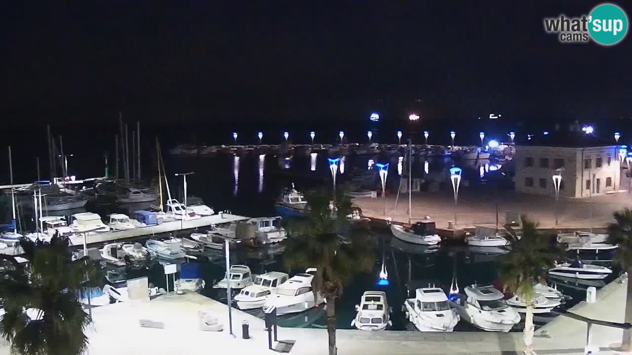 Webcam Koper – Panorama of the marina and promenade from the Grand Hotel Koper