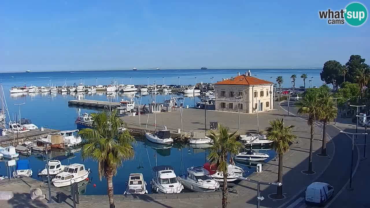 Spletna kamera Koper – Panorama na marino in promenado s Hotela Grand Koper