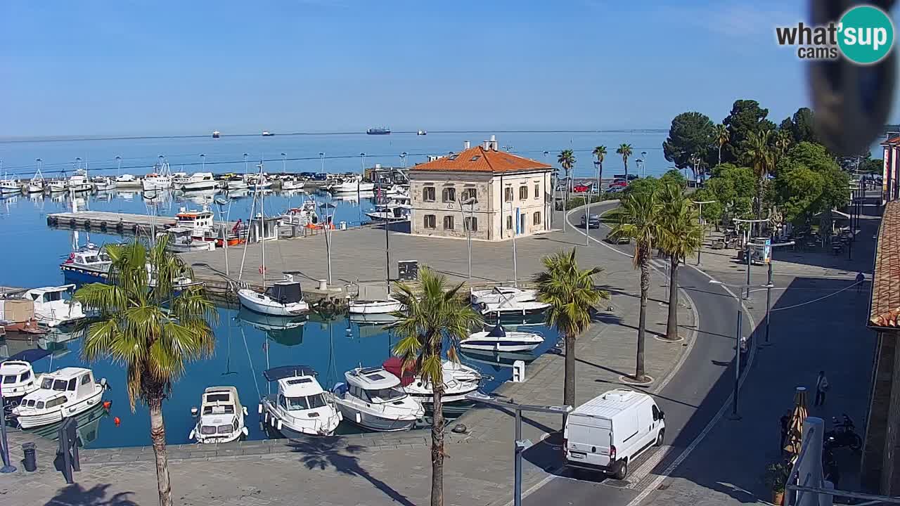 Spletna kamera Koper – Panorama na marino in promenado s Hotela Grand Koper