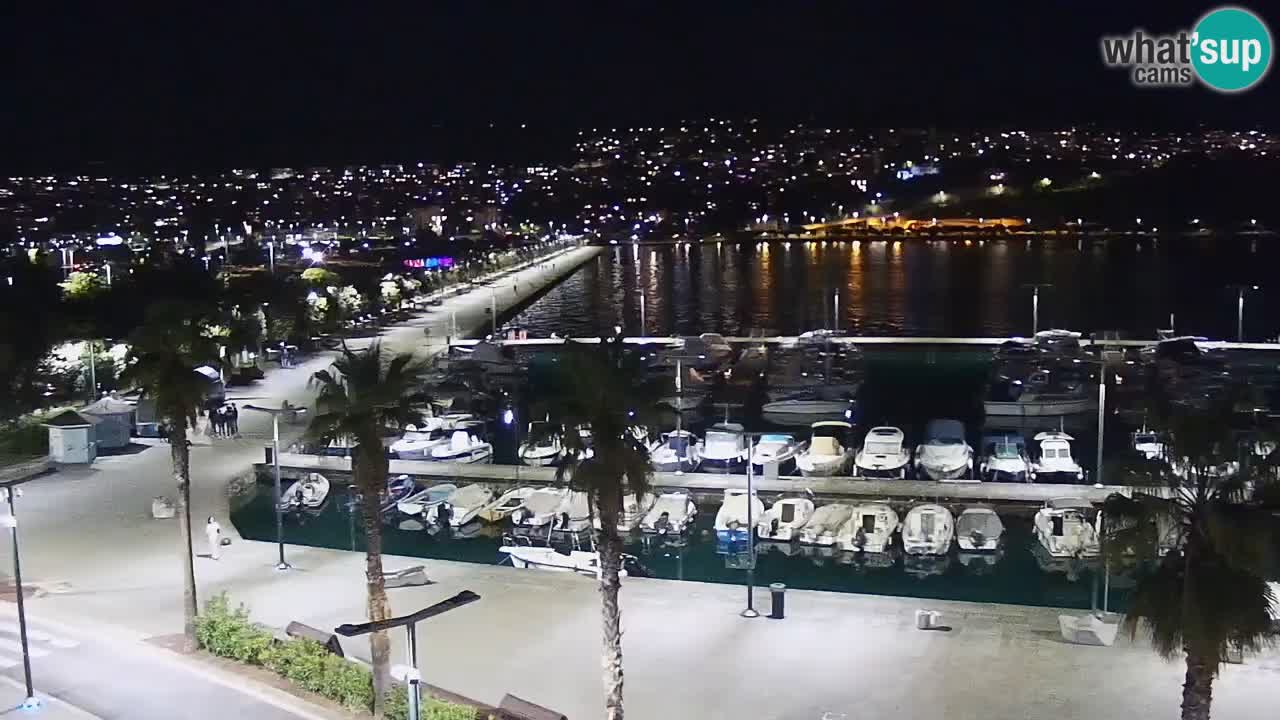 Webcam Koper – Panorama des Jachthafens und der Promenade vom Hotel Grand Koper