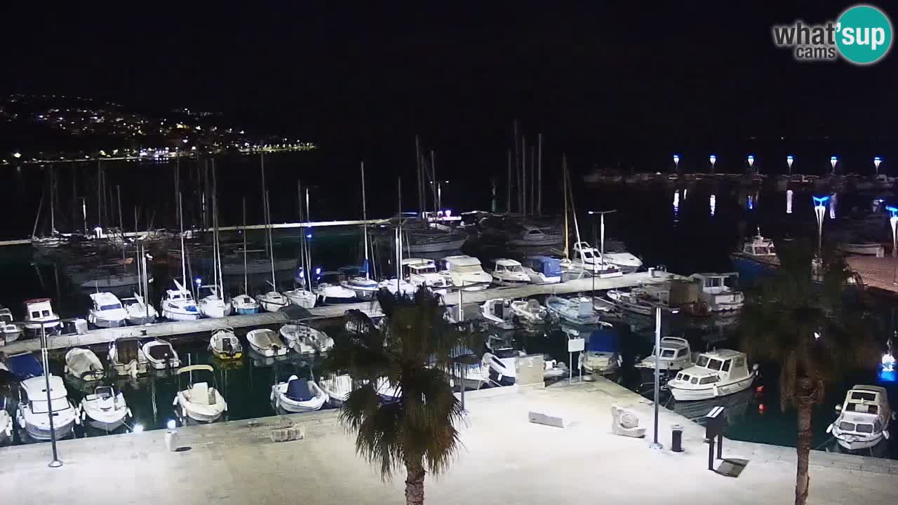 Webcam Koper – Panorama of the marina and promenade from the Grand Hotel Koper