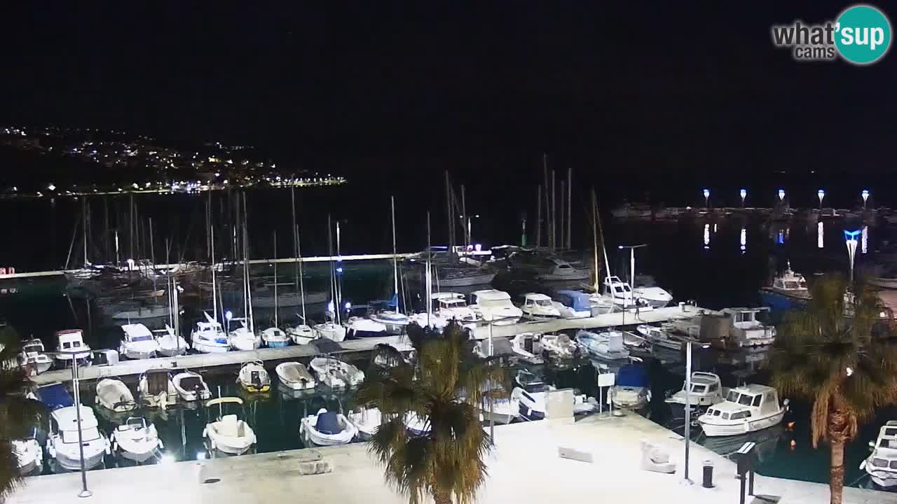 Webcam Koper – Panorama of the marina and promenade from the Grand Hotel Koper