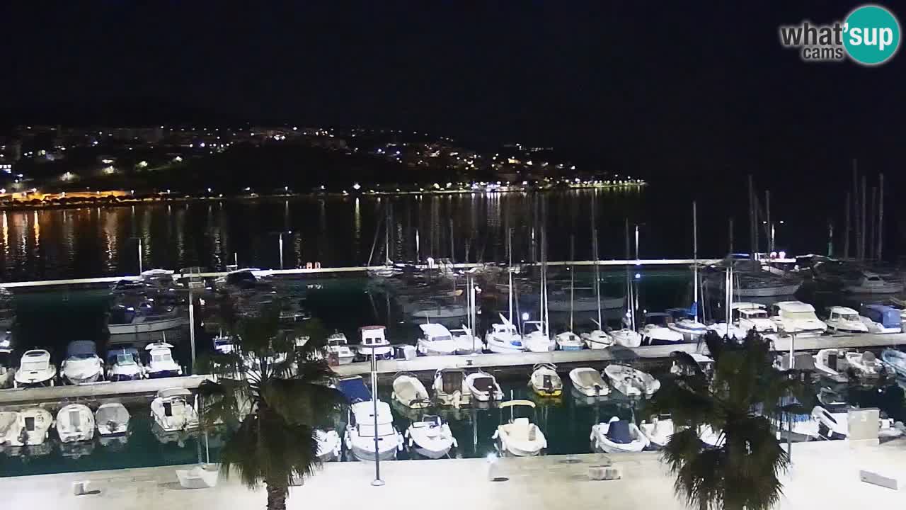Webcam Koper – Panorama of the marina and promenade from the Grand Hotel Koper