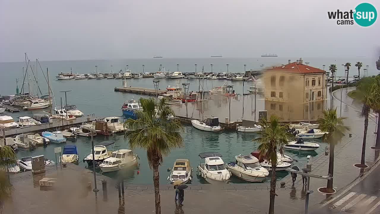 Webcam Capodistria – marina e lungo mare dall’Hotel Grand Koper