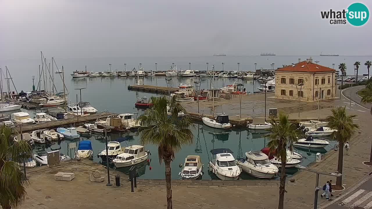 Camera en vivo Koper – puerto deportivo y paseo marítimo desde el Hotel Grand Koper