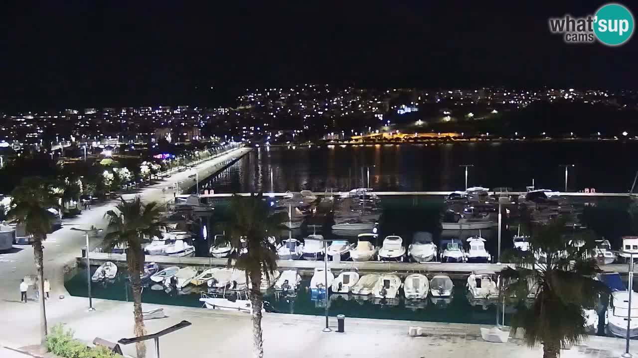 Webcam Koper – Panorama of the marina and promenade from the Grand Hotel Koper