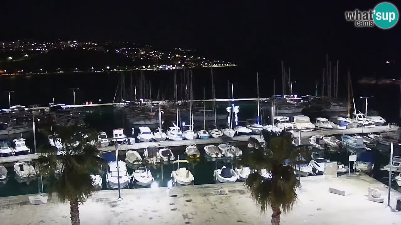 Webcam Koper – Panorama of the marina and promenade from the Grand Hotel Koper