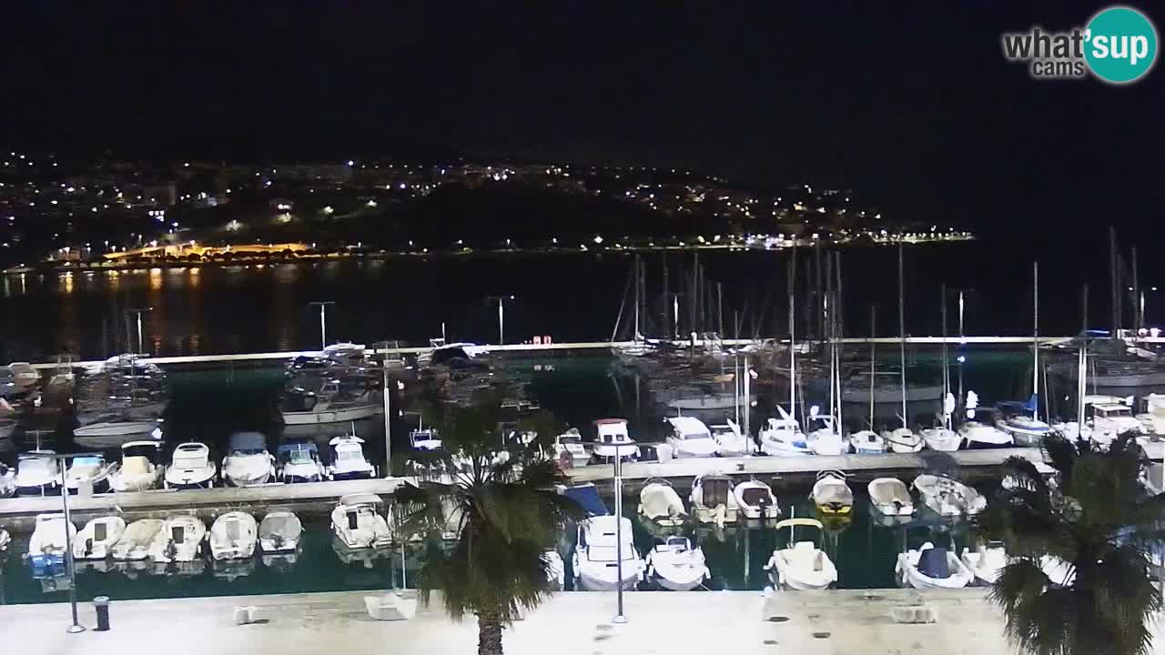 Webcam Koper – Panorama of the marina and promenade from the Grand Hotel Koper