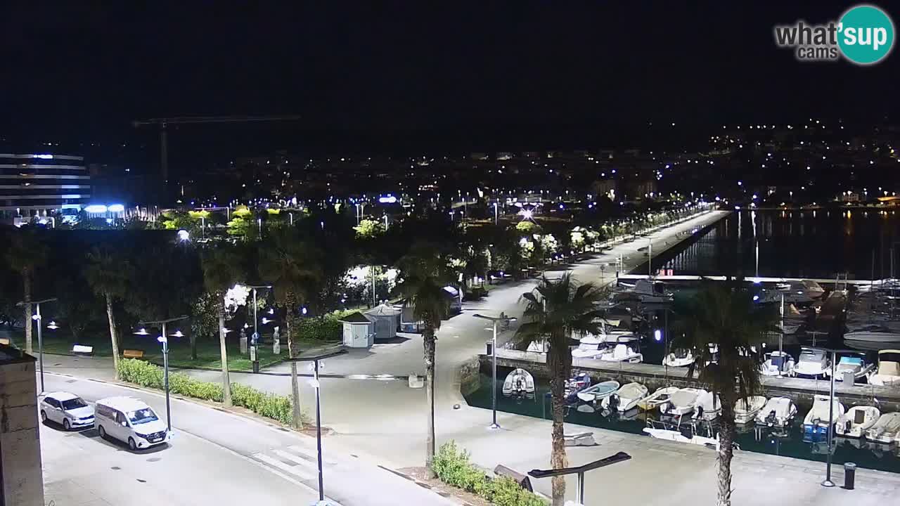 Webcam Koper – Panorama of the marina and promenade from the Grand Hotel Koper