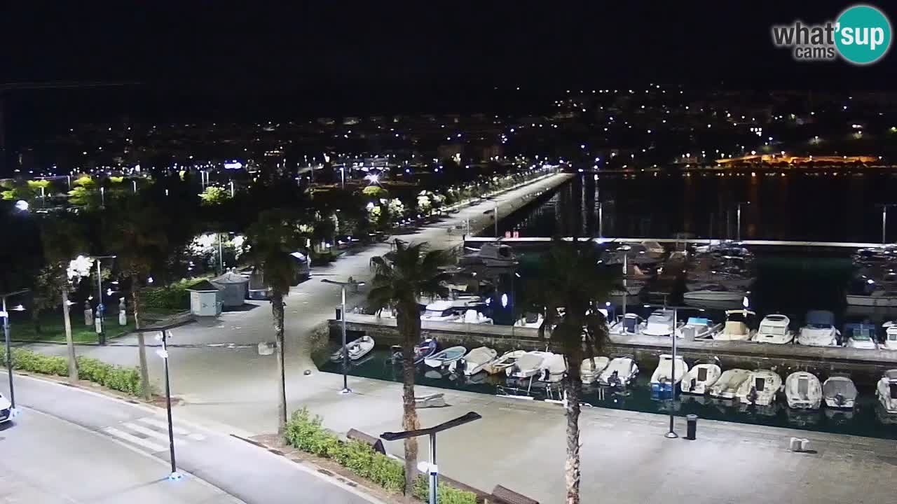 Webcam Koper – Panorama of the marina and promenade from the Grand Hotel Koper