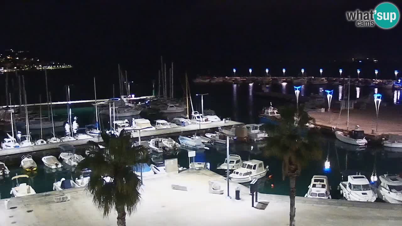 Webcam Koper – Panorama de la marina et de la promenade depuis le Grand Hotel Koper