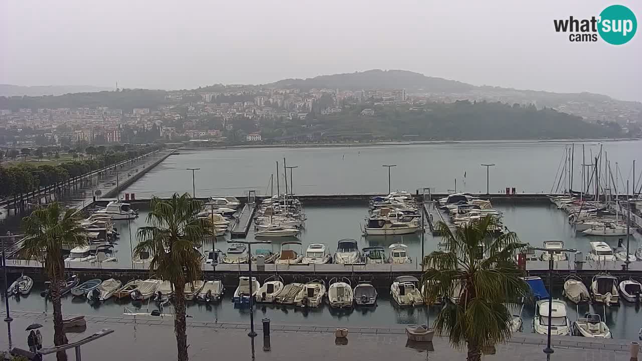 Webcam Koper – Panorama de la marina et de la promenade depuis le Grand Hotel Koper