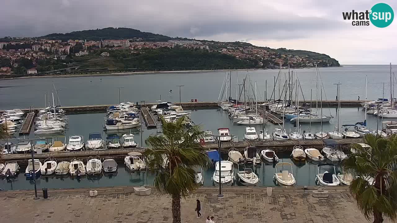 Camera en vivo Koper – puerto deportivo y paseo marítimo desde el Hotel Grand Koper