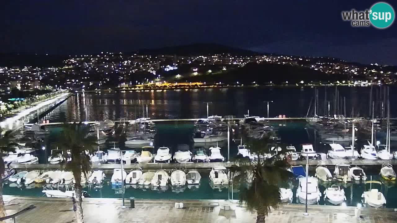 Webcam Koper – Panorama of the marina and promenade from the Grand Hotel Koper