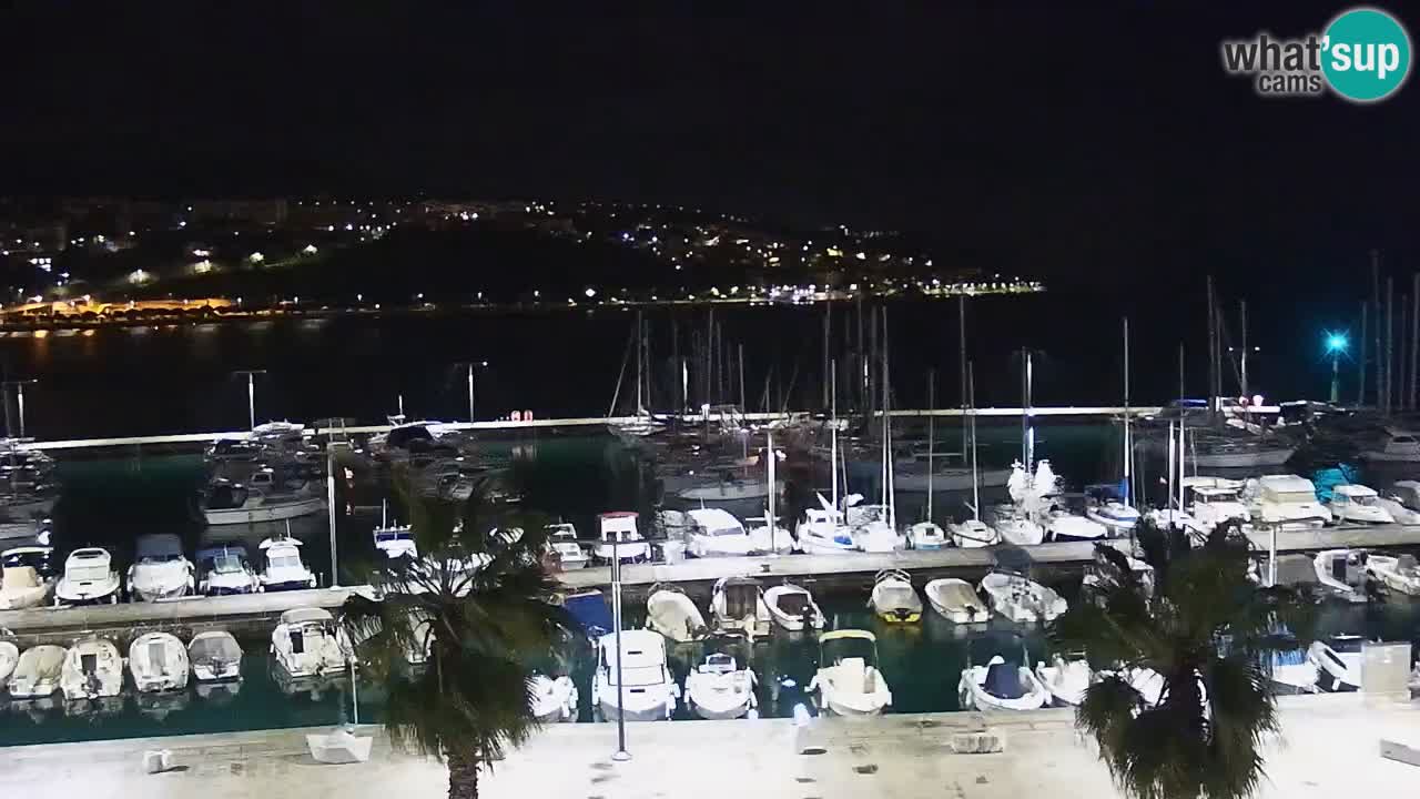 Camera en vivo Koper – puerto deportivo y paseo marítimo desde el Hotel Grand Koper