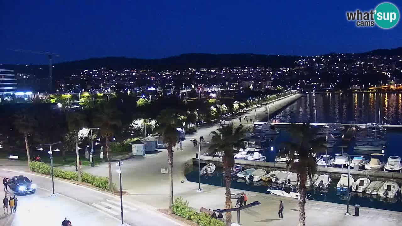 Webcam Koper – Panorama of the marina and promenade from the Grand Hotel Koper