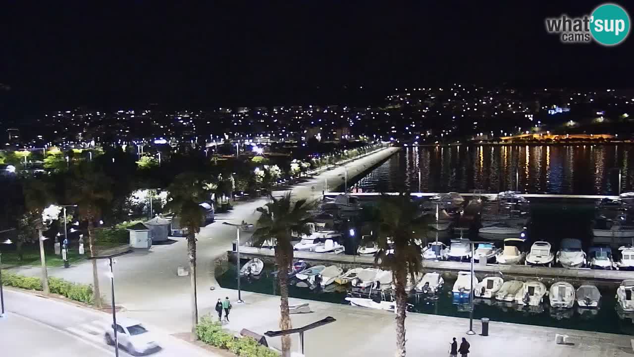 Webcam Koper – Panorama of the marina and promenade from the Grand Hotel Koper