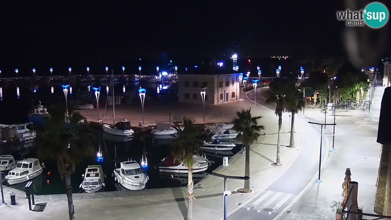 Webcam Koper – Panorama of the marina and promenade from the Grand Hotel Koper