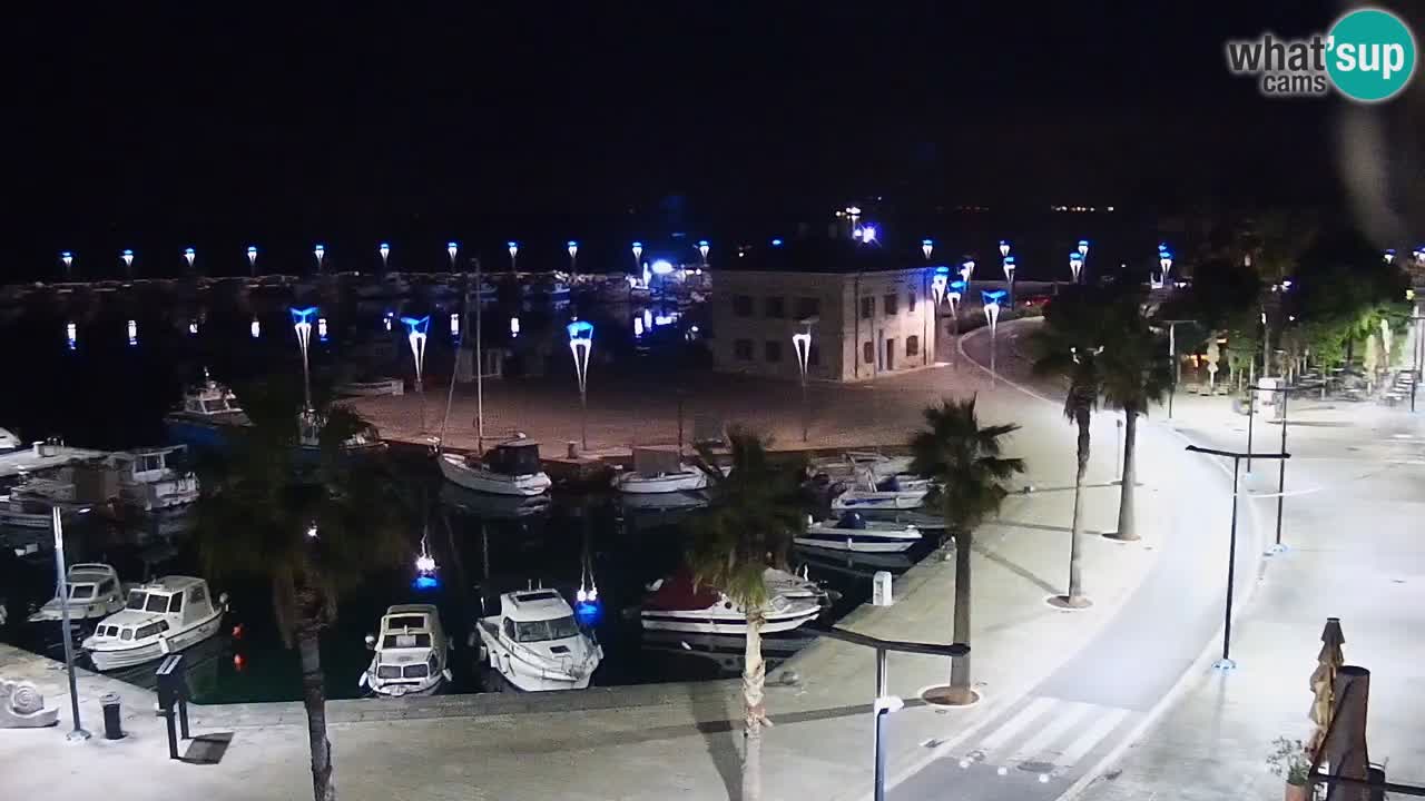 Webcam Koper – Panorama of the marina and promenade from the Grand Hotel Koper