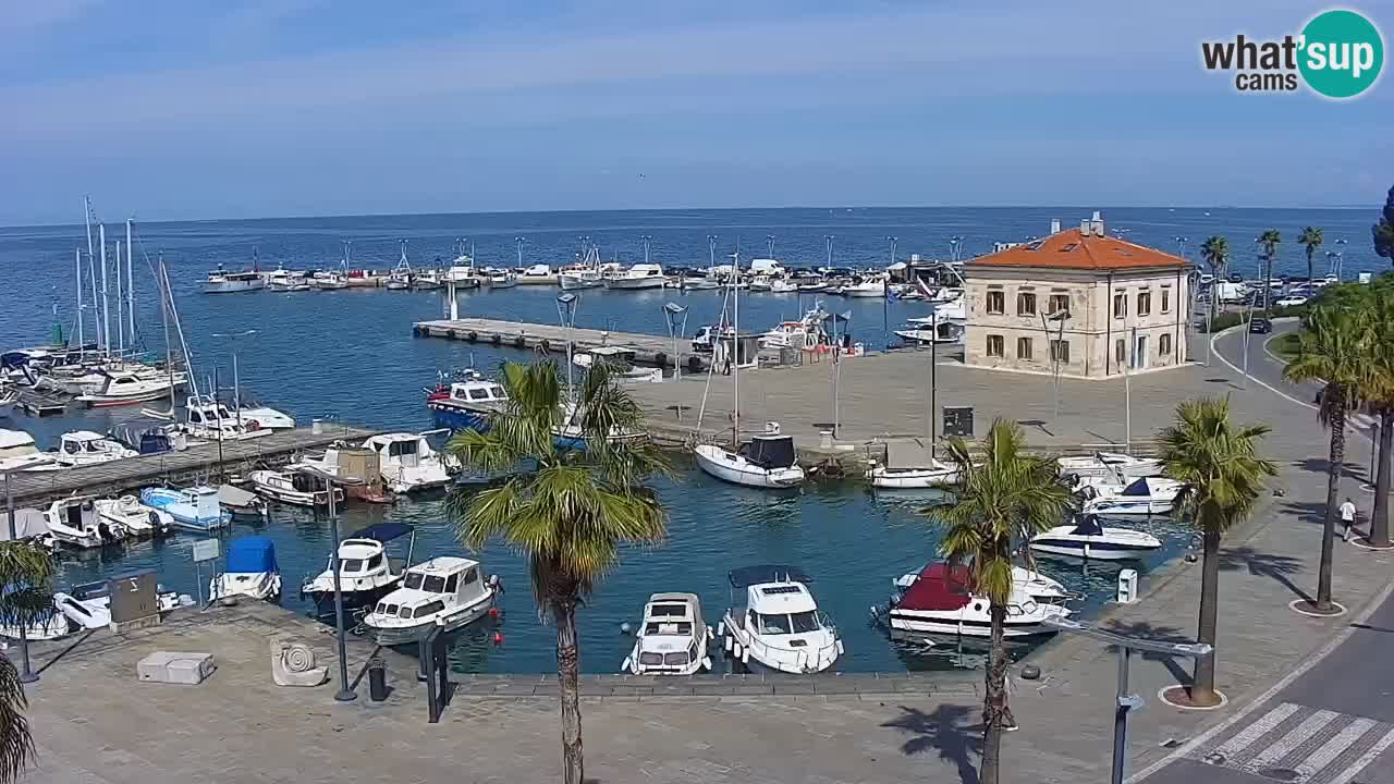 Camera en vivo Koper – puerto deportivo y paseo marítimo desde el Hotel Grand Koper