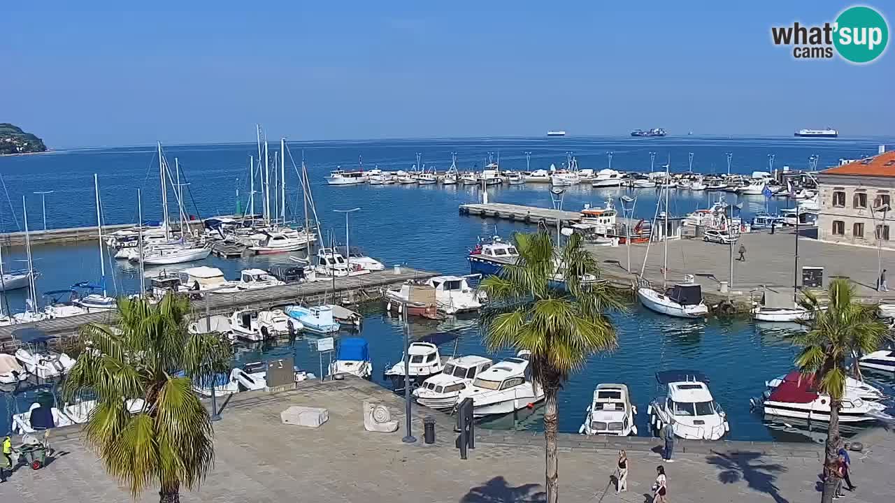 Spletna kamera Luka Koper v živo – Potniški terminal in tovorno pristanišče – Slovenija