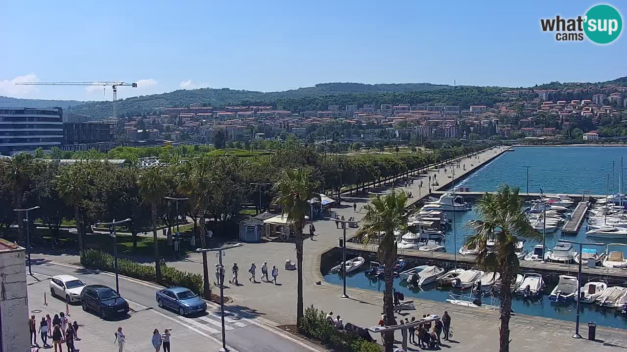 Webcam Capodistria – marina e lungo mare dall’Hotel Grand Koper