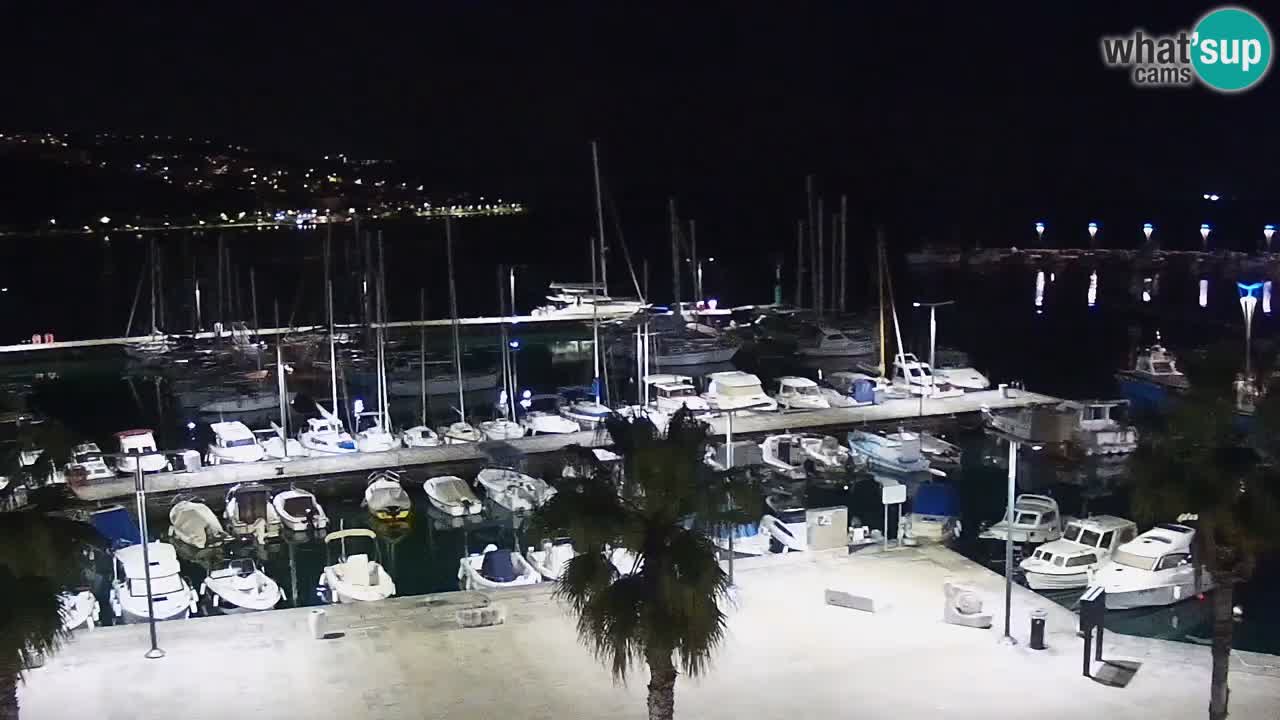 Spletna kamera Koper – Panorama na marino in promenado s Hotela Grand Koper