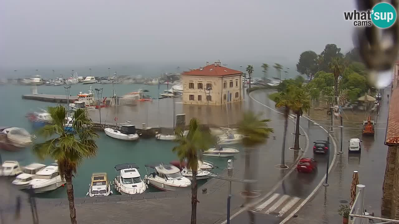 Webcam Koper – Panorama of the marina and promenade from the Grand Hotel Koper