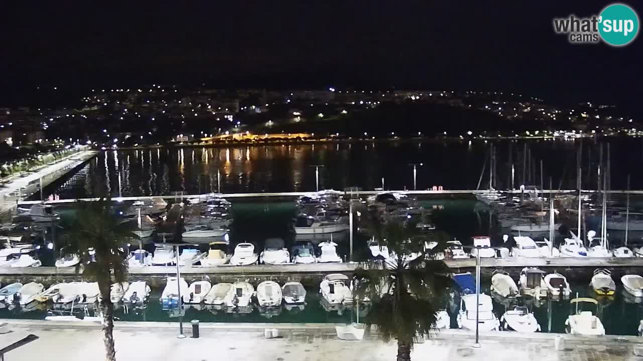 Spletna kamera Koper – Panorama na marino in promenado s Hotela Grand Koper