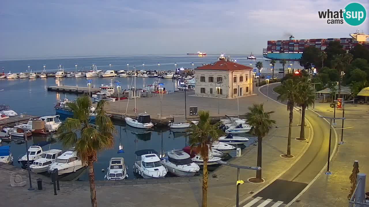Webcam Capodistria – marina e lungo mare dall’Hotel Grand Koper