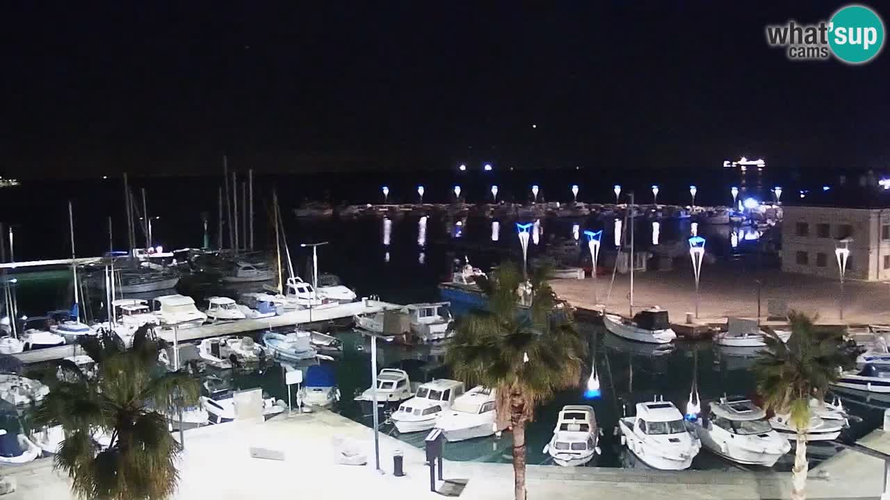 Webcam Koper – Panorama de la marina et de la promenade depuis le Grand Hotel Koper