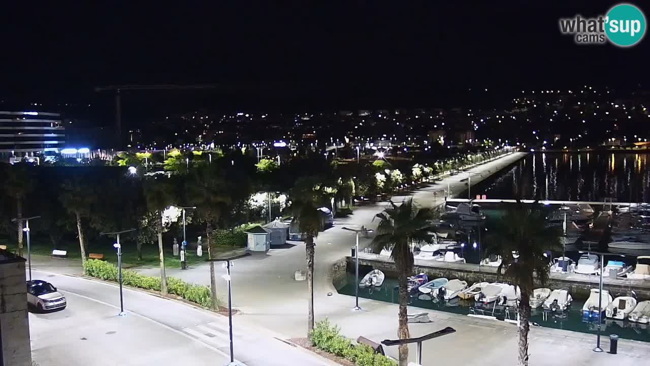 Webcam Koper – Panorama de la marina et de la promenade depuis le Grand Hotel Koper