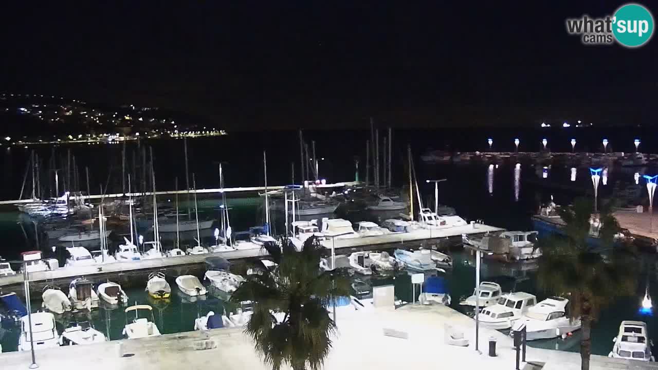 Webcam Koper – Panorama de la marina et de la promenade depuis le Grand Hotel Koper