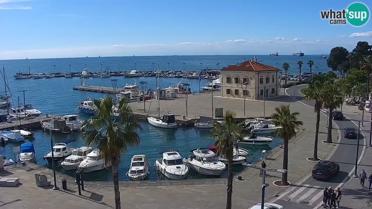 Camera en vivo Koper – puerto deportivo y paseo marítimo desde el Hotel Grand Koper