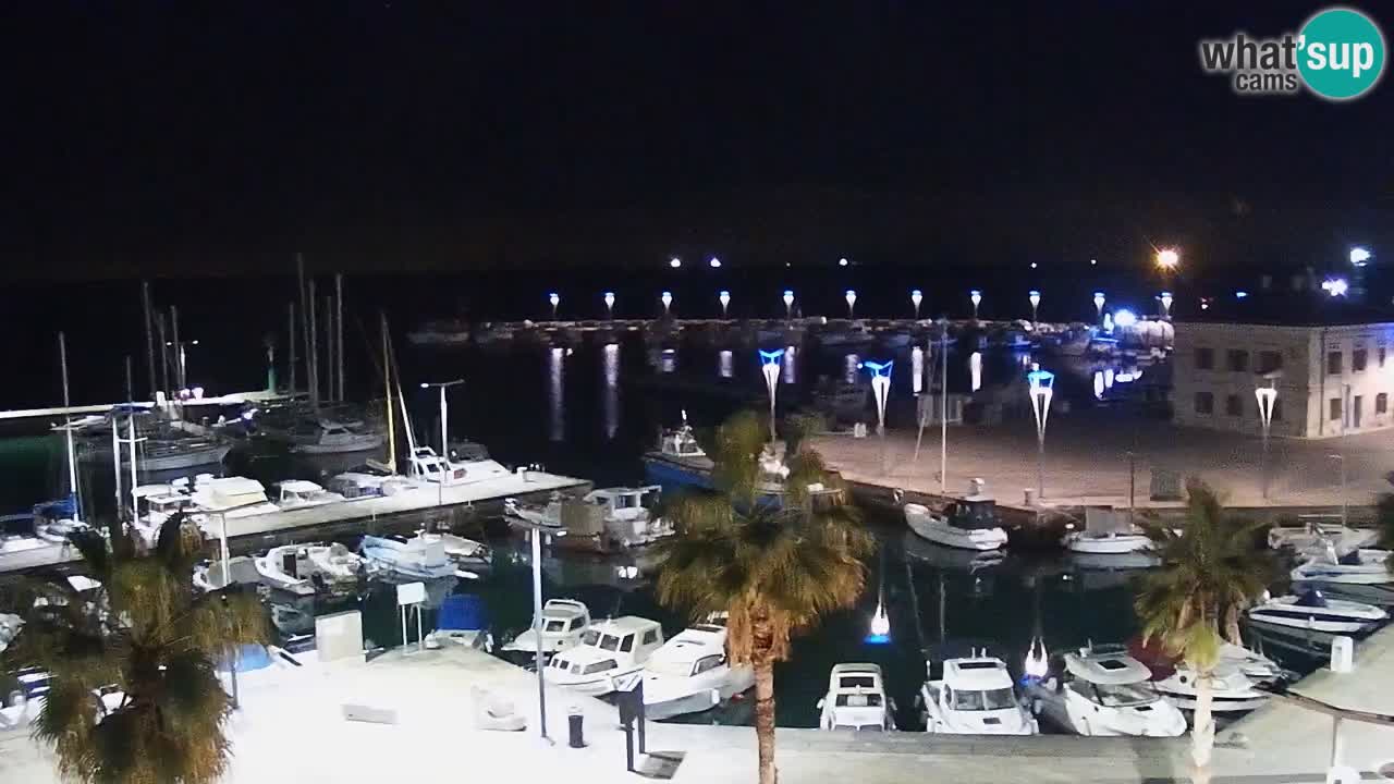 Webcam Koper – Panorama de la marina et de la promenade depuis le Grand Hotel Koper