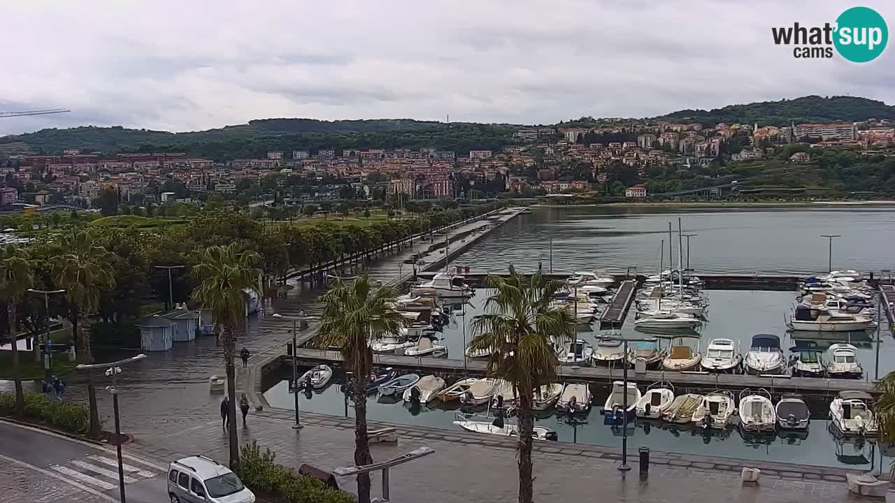 Spletna kamera Koper – Panorama na marino in promenado s Hotela Grand Koper