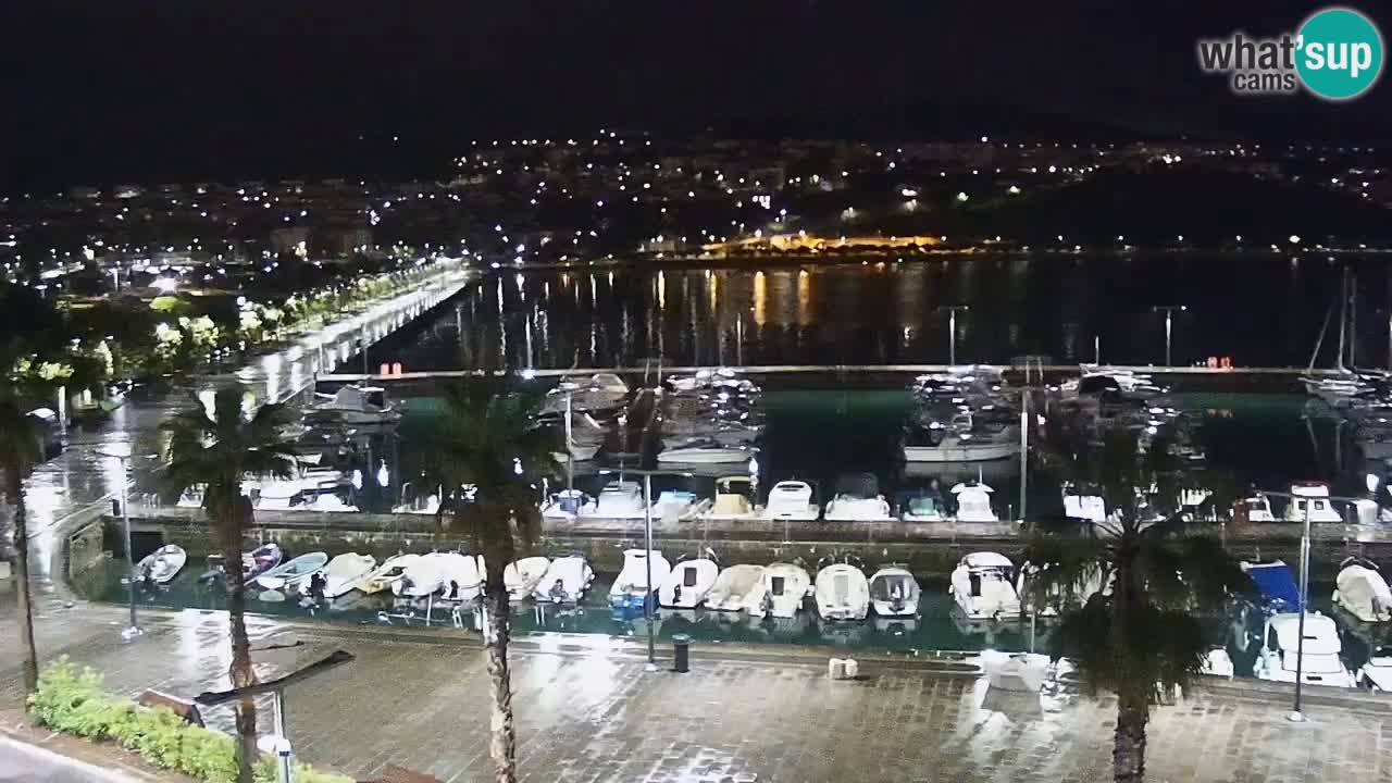 Webcam Koper – Panorama of the marina and promenade from the Grand Hotel Koper