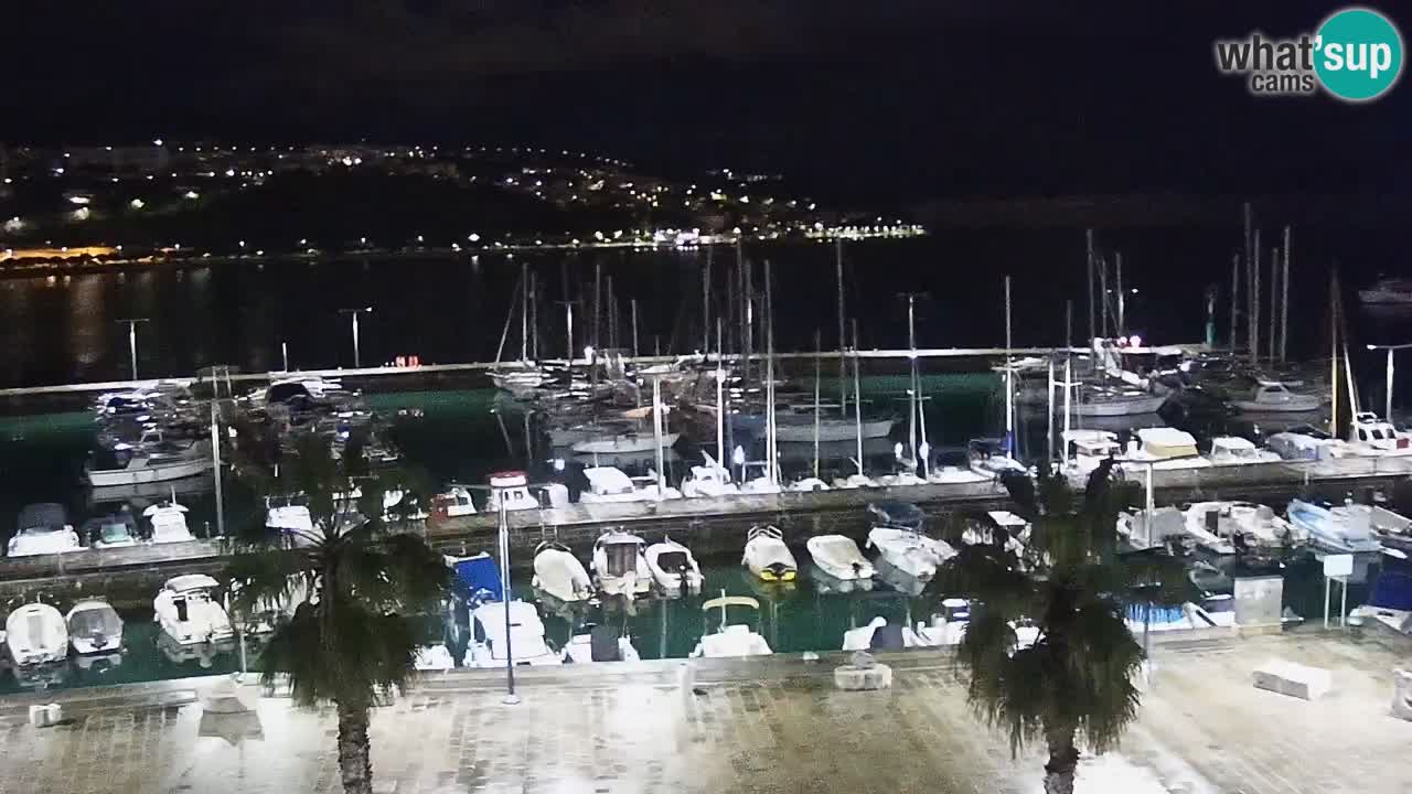 Webcam Koper – Panorama of the marina and promenade from the Grand Hotel Koper