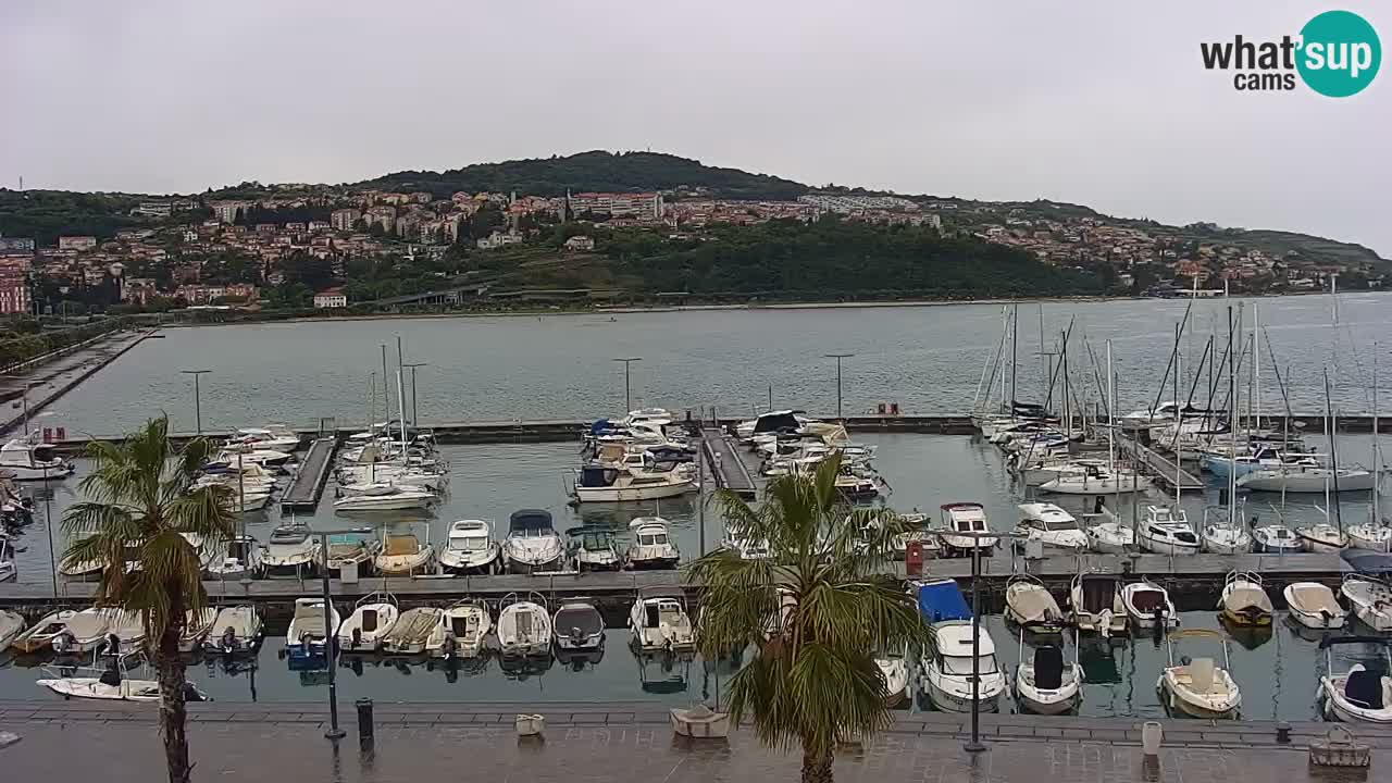 Webcam Koper – Panorama de la marina et de la promenade depuis le Grand Hotel Koper