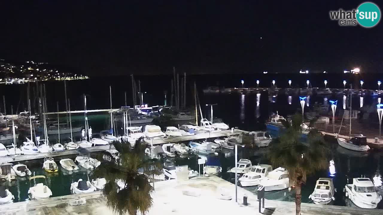 Webcam Koper – Panorama of the marina and promenade from the Grand Hotel Koper