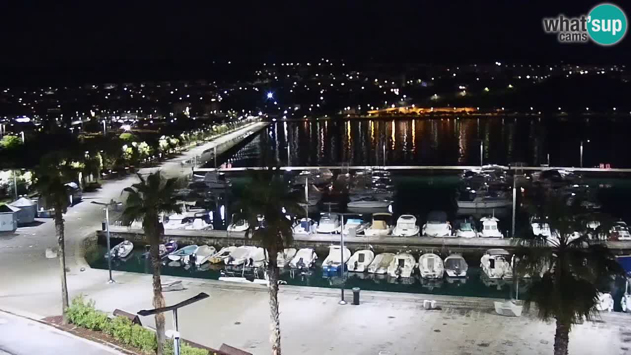 Webcam Koper – Panorama of the marina and promenade from the Grand Hotel Koper