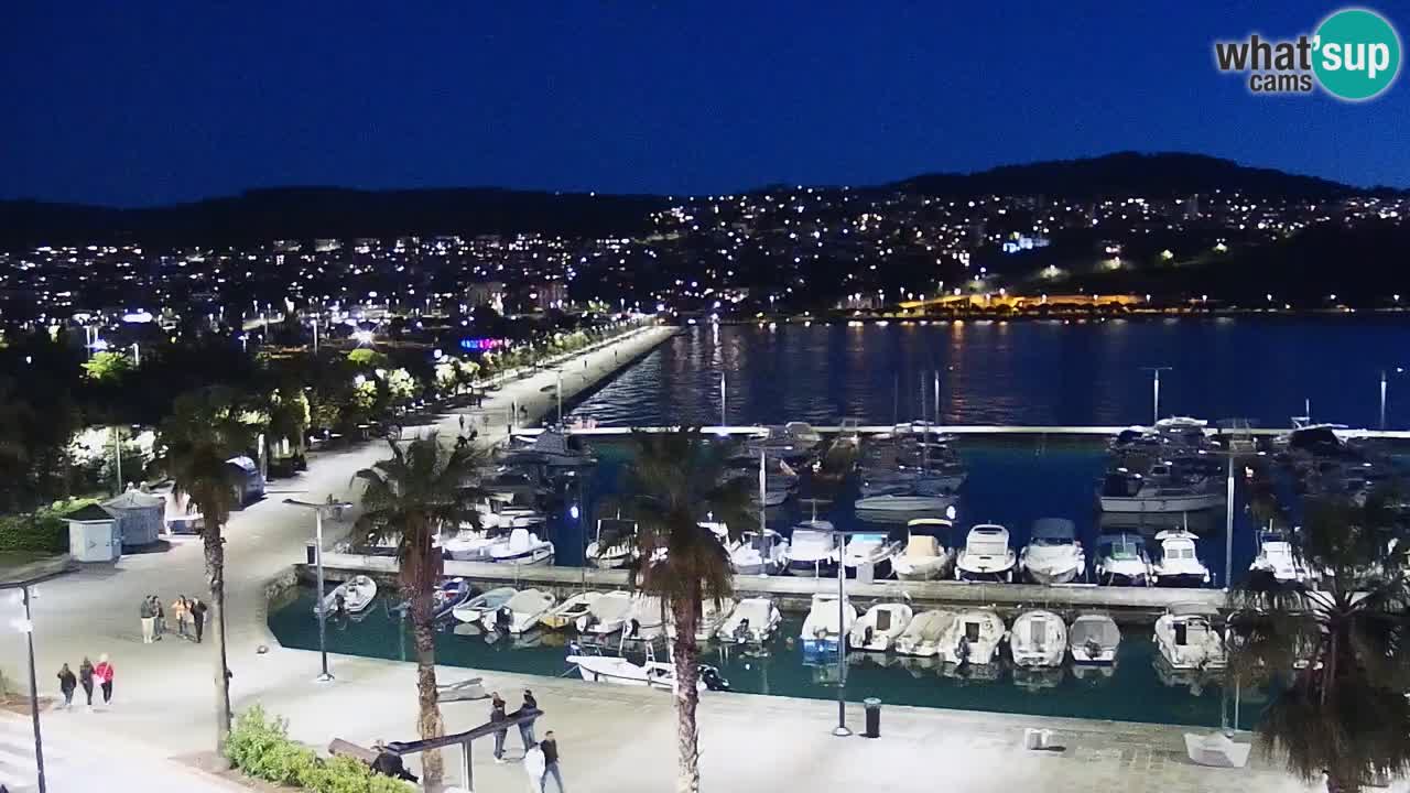 Webcam Koper – Panorama of the marina and promenade from the Grand Hotel Koper